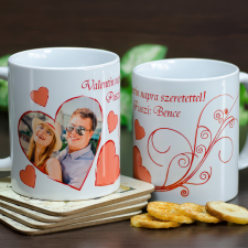 NagyAjándék Csupaszív fényképes bögre egyedi ajándék