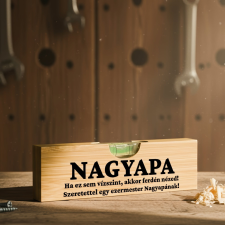 NagyAjándék Feliratos bambusz vízmérték nagyapának egyedi ajándék