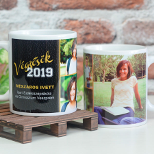 NagyAjándék Fényképes ballagási bögre, 3 képpel egyedi ajándék
