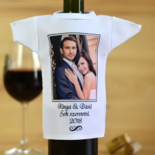 NagyAjándék Fényképes borosüveg póló egyedi ajándék