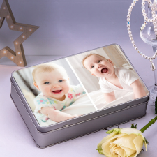 NagyAjándék Fényképes fémdoboz 2 fotóval egyedi ajándék