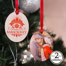 NagyAjándék Fényképes ovális karácsonyfadísz karácsonyfadísz