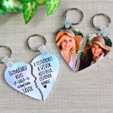 NagyAjándék Fényképes páros kulcstartó - testvéreknek kulcstartó