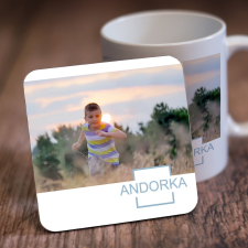 NagyAjándék Fényképes poháralátét keresztnévvel egyedi ajándék