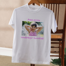 NagyAjándék Fényképes póló felirattal, M egyedi ajándék