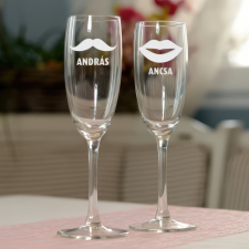 NagyAjándék Hipszter pezsgőspoharak egyedi ajándék