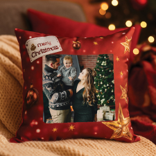 NagyAjándék Karácsonyi fényképes kispárna egyedi ajándék