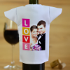 NagyAjándék LOVE fényképes borosüveg póló