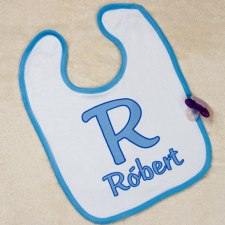 NagyAjándék Neves bébi előke - kék egyedi ajándék