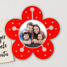 NagyAjándék Virág alakú fényképes fa hűtőmágnes hűtőmágnes