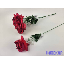  Nagyfejű szálas selyem rózsa 51 cm - Burgundi dekoráció