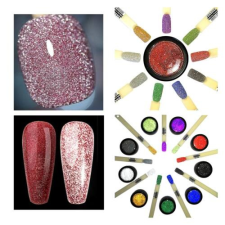 Nagyker 2. Reflective discopor  3ml  Piros körömdíszítő