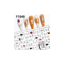 Nail-Art Körömmatrica - F1049 szöveg körömdíszítő