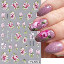 Nail-Art Körömmatrica - Pro.004 virág körömdíszítő