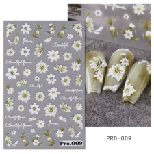 Nail-Art Körömmatrica - Pro.009 virág körömdíszítő