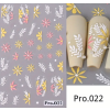 Nail-Art Körömmatrica - Pro.022 virág