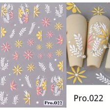 Nail-Art Körömmatrica - Pro.022 virág körömdíszítő