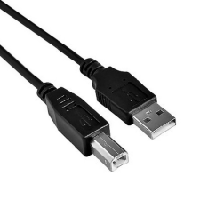 NANOCABLE USB A - USB B Kábel NANOCABLE 10.01.0104-BK 3 m Fekete kábel és adapter