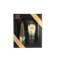 Naomi Campbell Queen Of Gold Ajándékszett, Eau de Toilette 15ml + SG 50ml, női kozmetikai ajándékcsomag