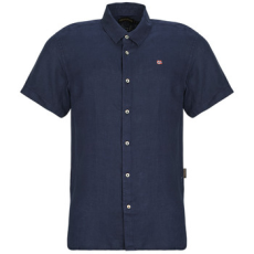 NAPAPIJRI Rövid ujjú ingek G-LINEN Tengerész EU XL