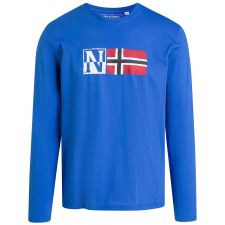 NAPAPIJRI Samuel Longsleeve blue dazzling - hosszúujjú póló XL férfi póló