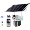  Napelemes 4G IP kamera, mobilnetes SIM kártyás kültéri biztonsági kamera MVCS03-4G-EU-PTZ-SOLAR DUAL-CAM V380PRO