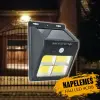  Napelemes fali kültéri LED lámpa mozgásérzékelős 4 COB YX-601COB-4