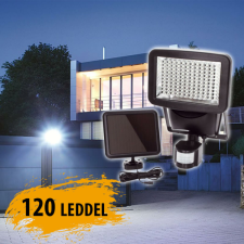  Napelemes mozgásérzékelős kültéri biztonsági fali led lámpa 120 ledes kültéri világítás