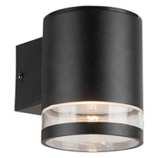  Napelemes oldalfali lámpa (fekete) 1W, meleg fehér kültéri világítás