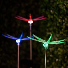  Napelemes szitakötő RGB LED lámpa alkonykapcsolóval kerti dekoráció