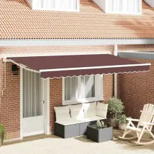  Napellenző ponyva Barna 380 x 195 cm Poliészter nyílászáró