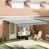  Napernyő Anyag tartalmaz Zöld és Fehér 450 × 300 cm Poliészter