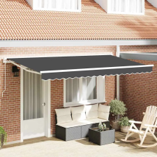  Napernyő keret Antracit 400 x 200 cm Poliészter PU bevonattal nyílászáró