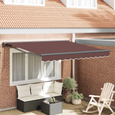  Napernyő keret Barna 350 x 250 cm Poliészter PU bevonattal nyílászáró