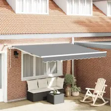  Napernyő keret LED -es lámpákkal Fehér 350 x 250 cm Alumínium nyílászáró