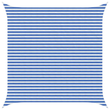  Napernyő Vászon Kék és Fehér 4,5 x 4,5 m HDPE kerti bútor
