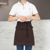 NapiKütyü egyszínű poliészter derék kötény zsebbel férfiaknak és nőknek, kötény étterembe, pénztárosnak, baristának, gyümölcslé- és kávézóba