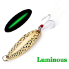 NapiKütyü FUNPESCA Luminous Spinner Spoon Horgászcsali – Éjszakai tackle flitteres csali tollas háromszögű horoggal