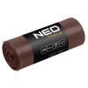 NapiKütyü NEO TOOLS Szemeteszsák 120l, 70x110cm, barna, erősített, vastagság:35mic, 10db 15-994