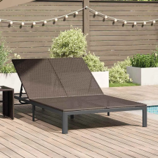  Napozóágy 1-személy Barna 206 x 62.5 x 74 cm polirattan kerti bútor