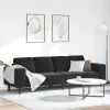  Nappali Kanapé Fekete 250 x 77 x 76 cm
