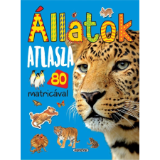 Napraforgó Kiadó - ÁLLATOK ATLASZA 80 MATRICÁVAL - ÚJ, KÉK gyermek- és ifjúsági könyv