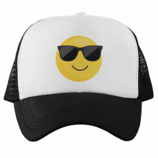  Napszemüveges Emoji - Trucker Hálós Baseball Sapka