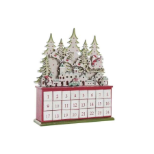 Naptár adventi LED-es falu 32x8,5x38 cm karácsonyi dekoráció