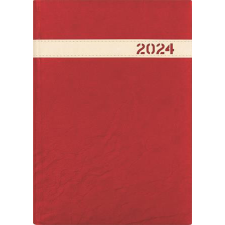  Naptár, tervező, A5, napi, DAYLINER, "The Boss", bordó naptár, kalendárium