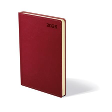  Naptár, tervező, B5, heti, TOPTIMER, "Queen" bordó naptár, kalendárium