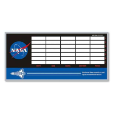 NASA órarend - hosszúkás - fekete/kék órarend