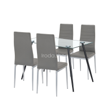  Nash 4+1 étkező garnitúra szürke-szürke bútor