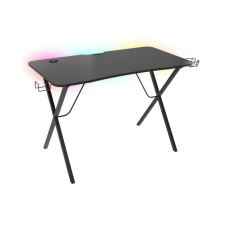 Natec Genesis Holm 200 Gamer asztal RGB világítással, fekete íróasztal