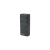 Natec Mantis 2 NHU-1557 USB 3.0 (4 port) Fekete (NHU-1557)